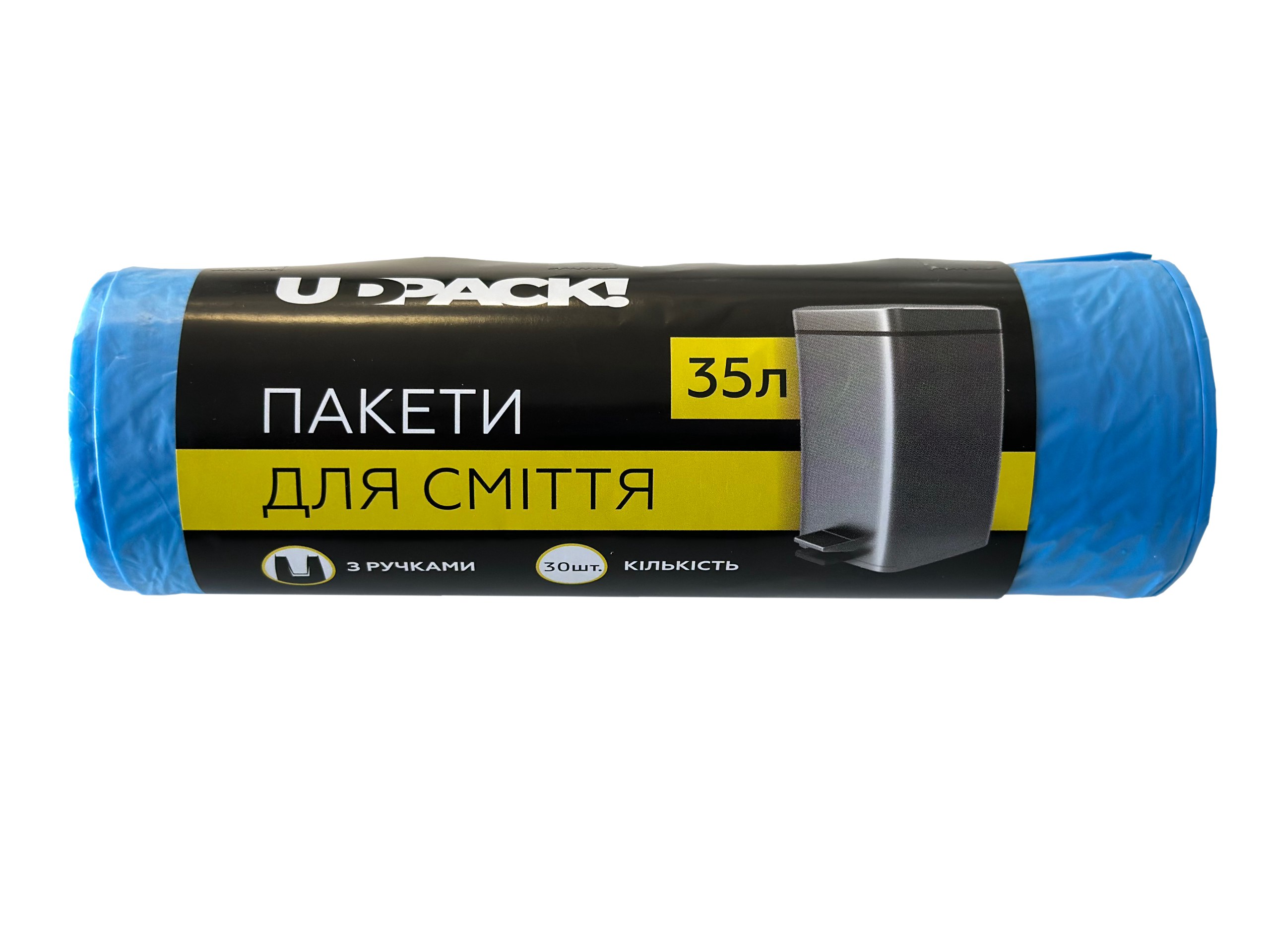 Пакет для сміття із ручками UDPACK 35л, 30шт, 14мкм